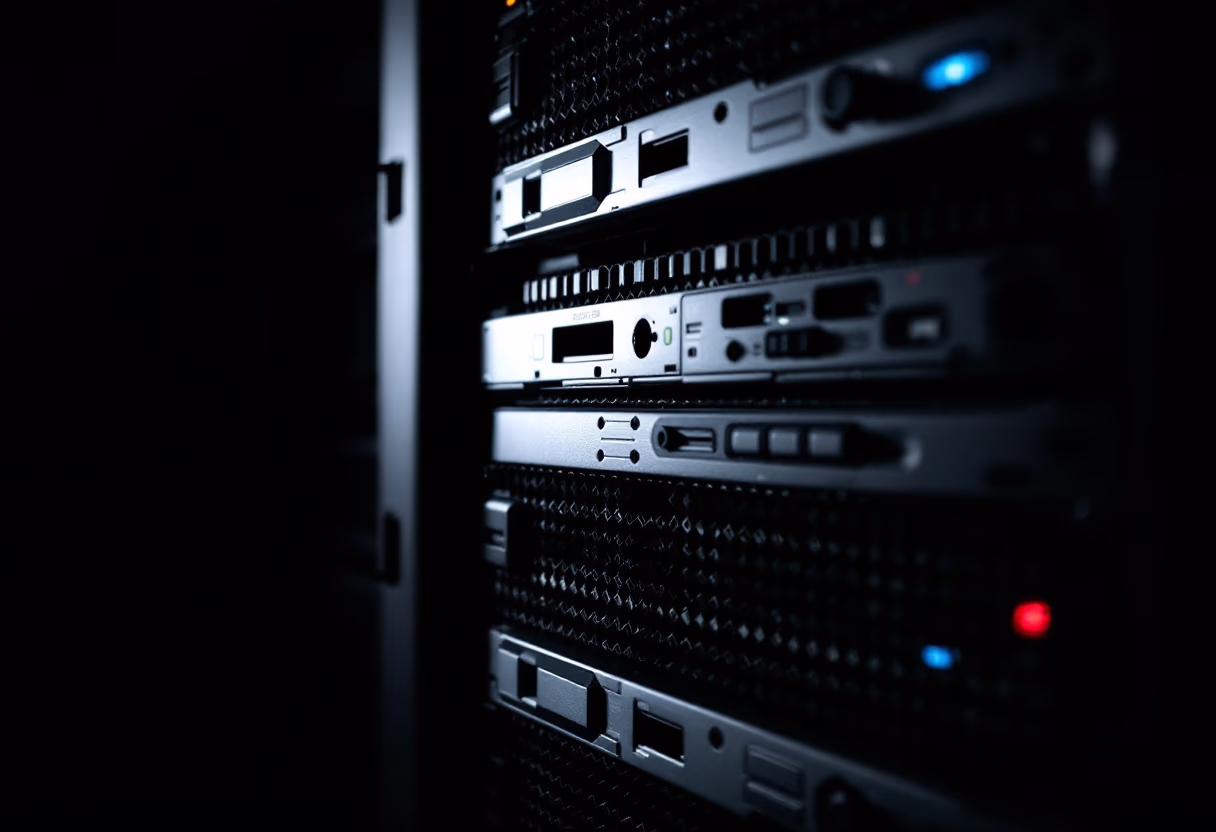 Serverrum med sikker infrastruktur