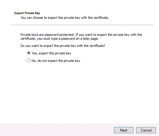 Export Private Key