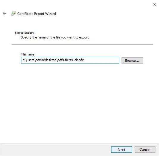 Save File Location Adfs