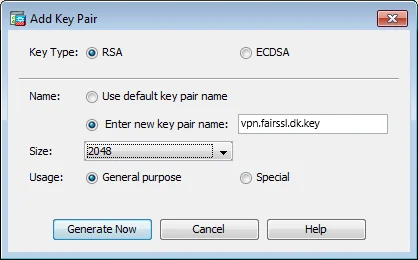 Add Key Pair
