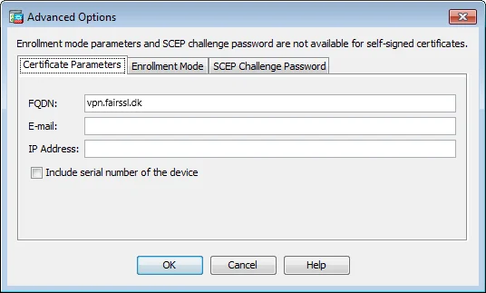 Advanced Options