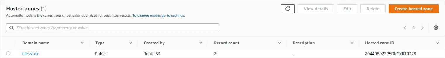 Select Domain Aws