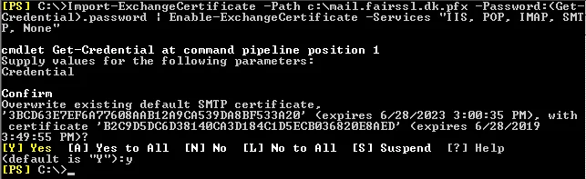 Import And Enable Certificate