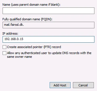 New Host No Name