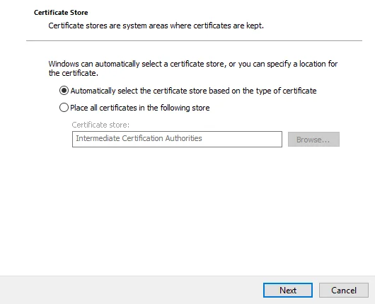 Automatically Select Store Intermediate