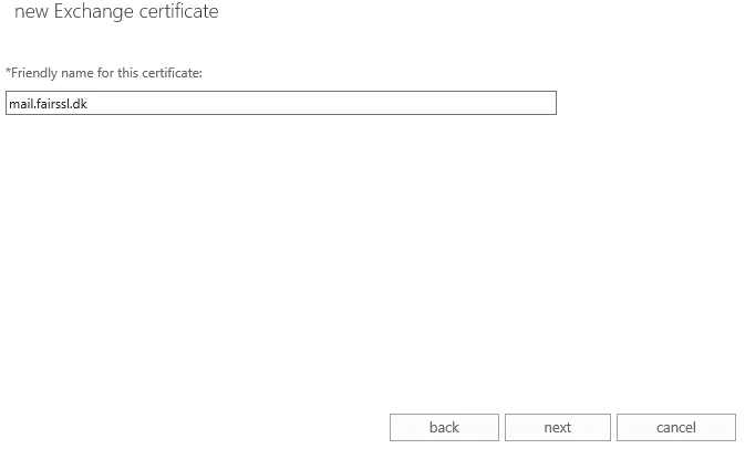 Friendly Name