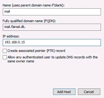 New Host With Name