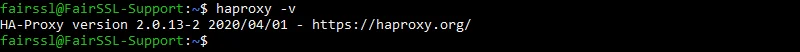 Version HA Proxy