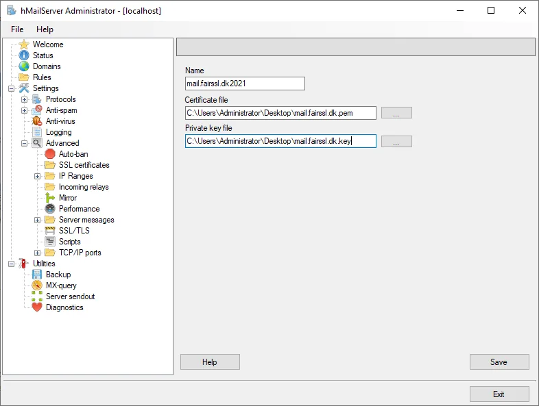 Add Certificate