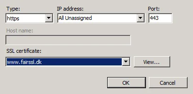 Select SAN certificate