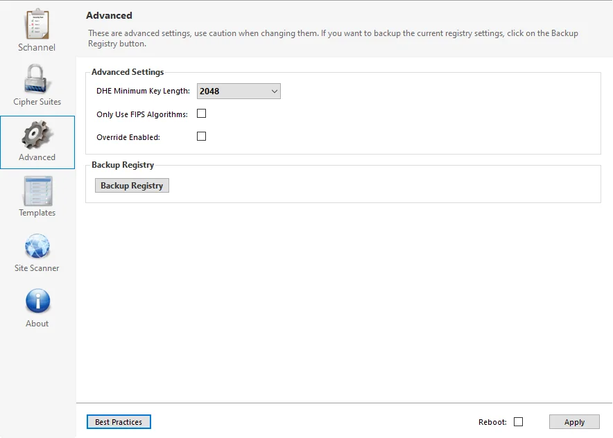 Backup Registry Settings