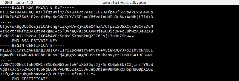 Key Concat Certificate