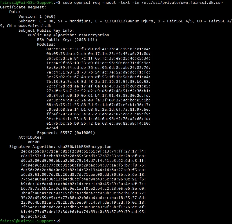 Confirm Csr Linux