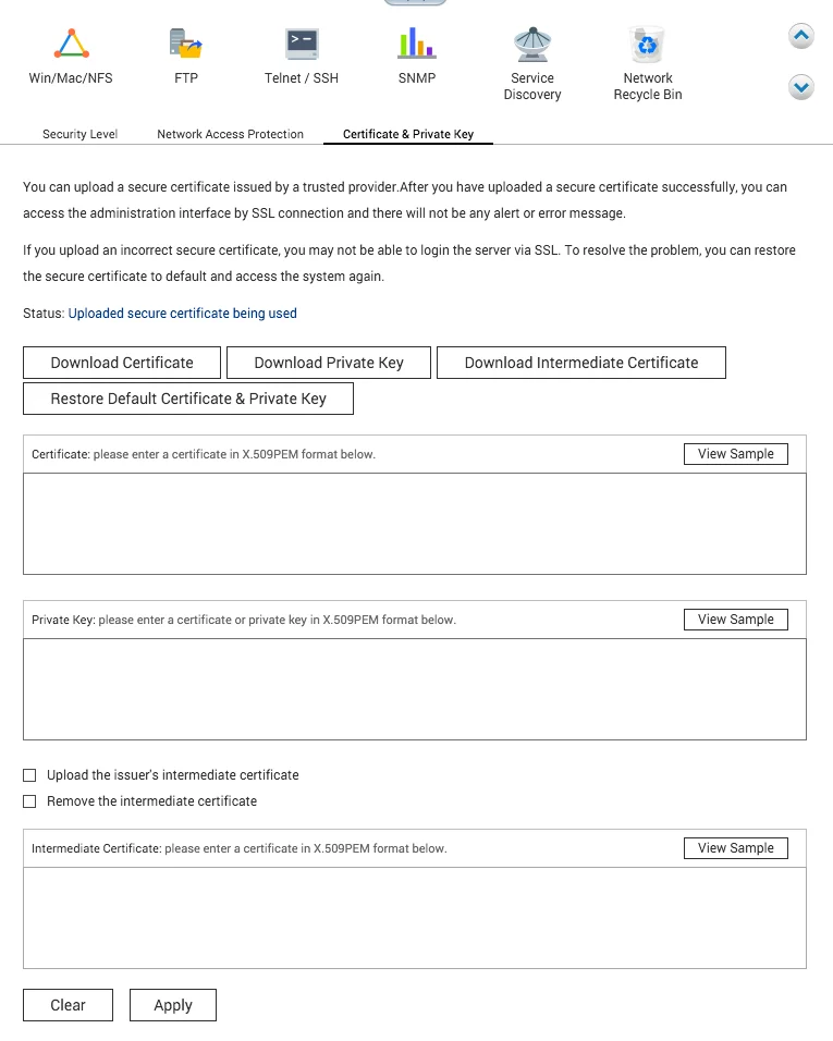 Install Certificate