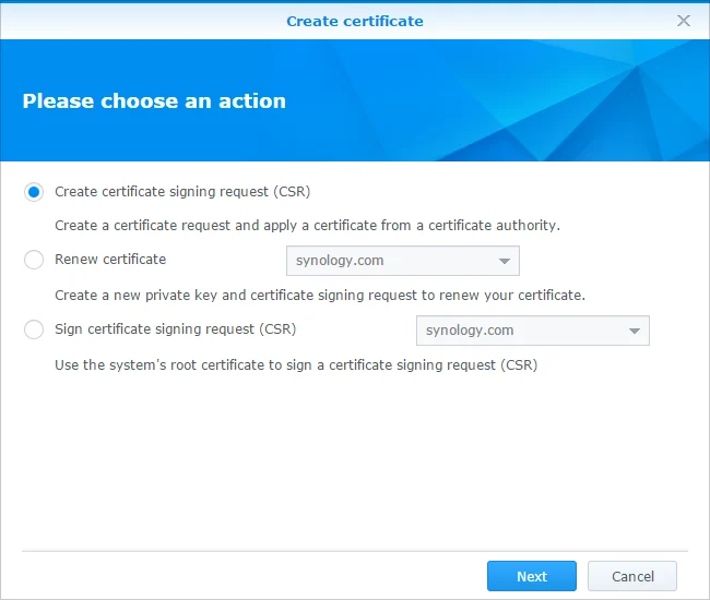 Create new CSR