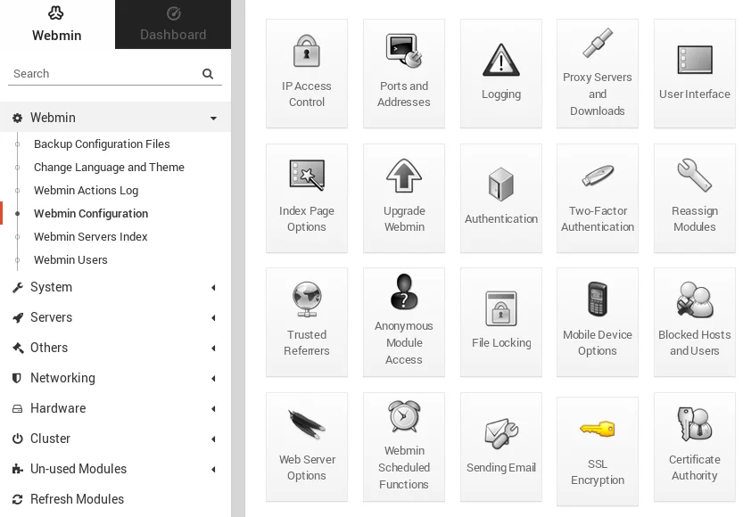 Select Ssl Encryption Webmin